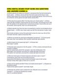 IOWA DENTAL BOARD STUDY GUIDE 2026 QUESTIONS AND ANSWERS SCORED