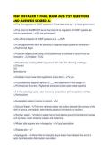 OSSF INSTALLER 1 FINAL EXAM 2026 TEST QUESTIONS AND ANSWERS SCORED
