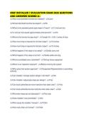OSSF INSTALLER 1 EVALUATION EXAM 2026 QUESTIONS AND ANSWERS SCORED
