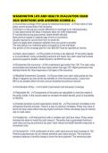 WASHINGTON LIFE AND HEALTH EVALUATION EXAM 2026 QUESTIONS AND ANSWERS SCORED