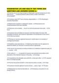 WASHINGTON LIFE AND HEALTH TEST PAPER 2026 QUESTIONS AND ANSWERS SCORED