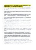 WASHINGTON LIFE AND HEALTH CORE EXAM 2026 TEST QUESTIONS AND ANSWERS SCORED