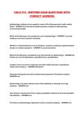 CHLH 274 - MIDTERM EXAM QUESTIONS WITH CORRECT ANSWERS 