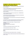 CA BRANCH 2 FIELD FINAL EXAM 2026 ACTUAL QUESTIONS AND ANSWERS SCORED
