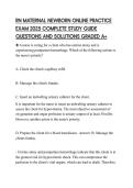 RN MATERNAL NEWBORN ONLINE PRACTICE EXAM 2025 COMPLETE STUDY GUIDE QUESTIONS AND SOLUTIONS GRADED A&plus;