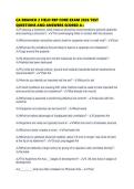 CA BRANCH 2 FIELD REP CORE EXAM 2026 TEST QUESTIONS AND ANSWERS SCORED