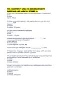 PCA COMPETENCY UPDATED 2026 EXAM SCRIPT QUESTIONS AND ANSWERS SCORED 