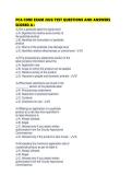 PCA CORE EXAM 2026 TEST QUESTIONS AND ANSWERS SCORED