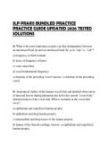 SLP PRAXIS BUNDLED PRACTICE PRACTICE GUIDE UPDATED 2026 TESTED SOLUTIONS