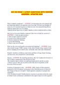 BIO 250 EXAM 1 LATEST QUESTIONS WITH VERIFIED ANSWERS - UPDATED 2026