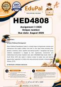 HED4808 Assignment 3 &lpar;COMPLETE ANSWERS&rpar; 2026 - DUE August 2026