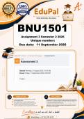 BNU1501 Assignment 3 &lpar;COMPLETE ANSWERS&rpar; Semester 2 2026 - DUE 11 September 2026