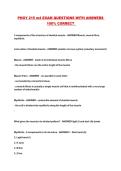PHGY 215 m4 EXAM QUESTIONS WITH ANSWERS 100&percnt; CORRECT 