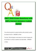 CMIT 2026 &ndash; 160&plus; Exam Questions and Correct Answers &vert; CMAA&comma; Risk&comma; Contracts&comma; Environmental Law