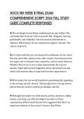 SOCS 185 WEEK 8 FINAL EXAM COMPREHENSIVE SCRIPT 2026 FULL STUDY GUIDE COMPLETE RESPONSES