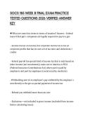 SOCS 185 WEEK 8 FINAL EXAM PRACTICE TESTED QUESTIONS 2026 VERIFIED ANSWER KEY