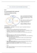 Samenvatting Cross culturele en grootstedelijke psychologie