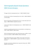 Mammography Boards Study Questions With Correct Answers 