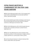 SOPHIA FINANCE MILESTONE 4A COMPREHENSIVE TEST 2026 STUDY GUIDE SOLVED QUESTIONS