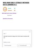 WGU D669 EARLY LITERACY METHODS OA V2 &lpar;GRADED A&plus;&rpar; 