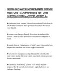SOPHIA PATHWAYS ENVIRONMENTAL SCIENCE MILESTONE 1 COMPREHENSIVE TEST 2026 QUESTIONS WITH ANSWERS VERIFIED A&plus;