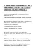 SOPHIA PATHWAYS ENVIRONMENTAL SCIENCE MILESTONE 1 EXAM SCRIPT 2026 COMPLETE QUESTIONS SOLUTIONS APPROVED A&plus;