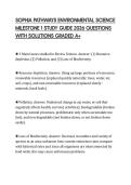 SOPHIA PATHWAYS ENVIRONMENTAL SCIENCE MILESTONE 1 STUDY GUIDE 2026 QUESTIONS WITH SOLUTIONS GRADED A&plus;