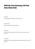 SBVC DR&period; Paul Psychology 100 Final Exam Study Guide