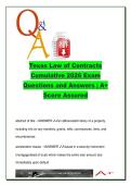 Texas Law of Contracts 2026 &vert; 250&plus; Cumulative Exam Questions & Verified Answers &vert; TREC Terms&comma; Real Estate Law&comma; Title & Lease Concepts