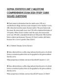 SOPHIA STATISTICS UNIT 2 MILESTONE COMPREHENSIVE EXAM 2026 STUDY GUIDE SOLVED QUESTIONS