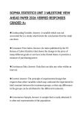 SOPHIA STATISTICS UNIT 3 MILESTONE VIEW AHEAD PAPER 2026 VERIFIED RESPONSES GRADED A&plus;