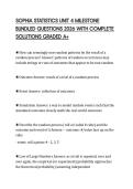 SOPHIA STATISTICS UNIT 4 MILESTONE BUNDLED QUESTIONS 2026 WITH COMPLETE SOLUTIONS GRADED A&plus;