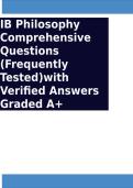 IB Philosophy Comprehensive Questions &lpar;Frequently Tested&rpar;with Verified Answers Graded A&plus;