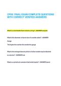 CPSS FINAL EXAM COMPLETE QUESTIONS WITH CORRECT VERIFIED ANSWERS