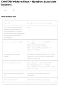 CMN 170V Midterm Exam &ndash; Questions & Accurate Solutions