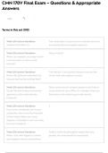 CMN 170V Final Exam &ndash; Questions & Appropriate Answers