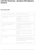 CMN 170v Final Exam &ndash; Questions With Objective Solutions