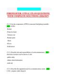 FIREFIGHTER 1 FINAL EXAM QUESTIONS  WITH COMPLETE SOLUTIONS &lpar;2026&sol;2027&rpar; 