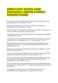 XINNIX FLIGHT SCHOOL EXAM QUESTIONS & VERIFIED CORRECT ANSWERS PASSED