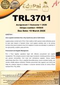 TRL3701 Assignment 1 &lpar;COMPLETE ANSWERS&rpar; Semester 1 2026 &lpar;195945&rpar; - DUE 19 March 2026