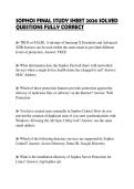 SOPHOS FINAL STUDY SHEET 2026 SOLVED QUESTIONS FULLY CORRECT