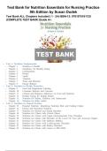 Test Bank for Nutrition Essentials for Nursing Practice 9th Edition &vert; Dudek