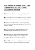 STATE FARM FIRE INDEPENDENT POLICY EXAM COMPREHENSIVE TEST 2026 COMPLETE QUESTIONS AND ANSWERS