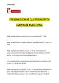 Fresenius University Exam Preparation &ndash; Exam Questions with Complete Solutions