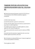 TENNESSEE PESTICIDE APPLICATOR EXAM CERTIFICATION REVIEW 2026 FULL SOLUTION SET