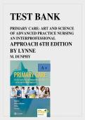 Primary Care&colon; Art and Science of Advanced Practice Nursing 6th Edition Test Bank