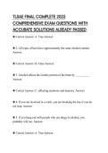 TLSAE FINAL COMPLETE 2025 COMPREHENSIVE EXAM QUESTIONS WITH ACCURATE SOLUTIONS ALREADY PASSED