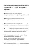 TRUCK DRIVING CHAMPIONSHIP FACTS FOR DRIVERS PRACTICE GUIDE 2026 SOLVED MATERIALS