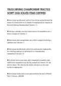 TRUCK DRIVING CHAMPIONSHIP PRACTICE SCRIPT 2026 SOLVED ITEMS CERTIFIED