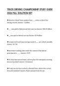 TRUCK DRIVING CHAMPIONSHIP STUDY GUIDE 2026 FULL SOLUTION SET